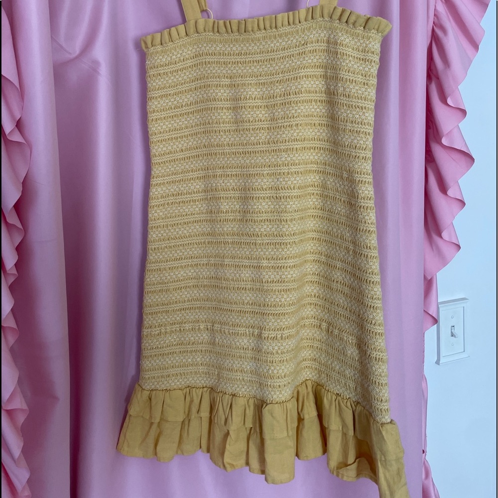 Yellow mini dress